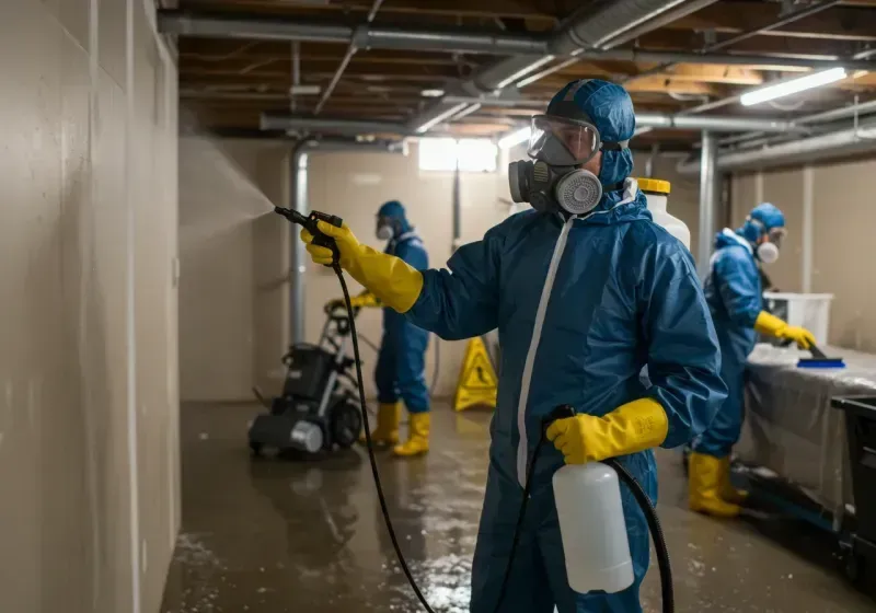 Basement Sanitization and Antimicrobial Treatment process in Millbrook, AL