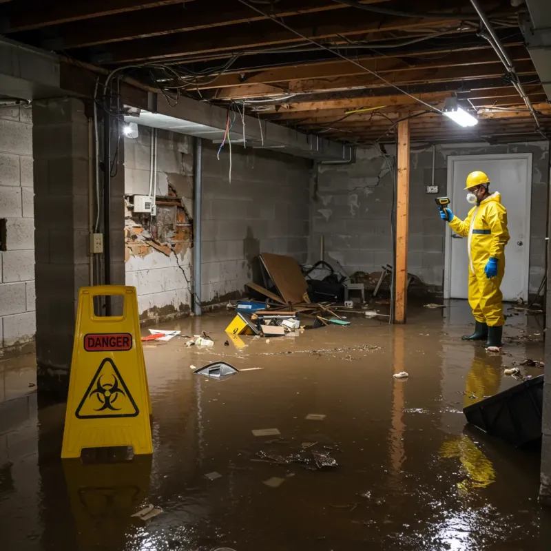 Flooded Basement Electrical Hazard in Millbrook, AL Property